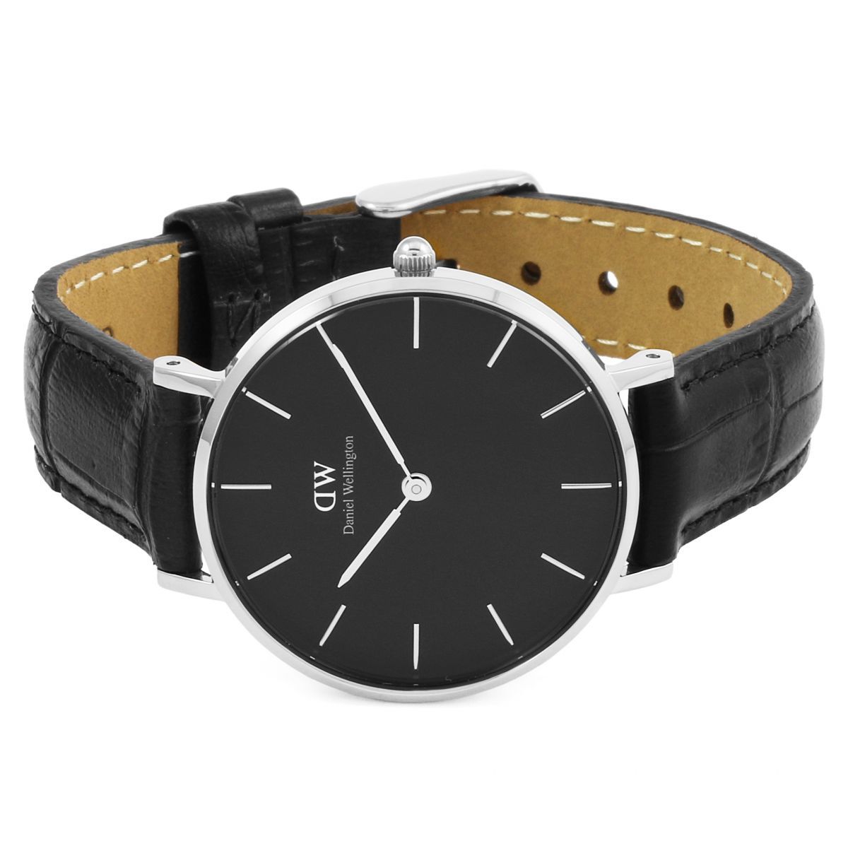  Shop Authentic Daniel Wellington Classic Petite Reading Black Dial Black Leather Strap Watch For Women - DW00100179 - Luxxuri
