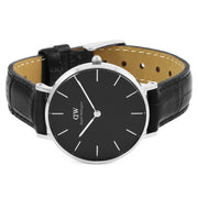  Shop Authentic Daniel Wellington Classic Petite Reading Black Dial Black Leather Strap Watch For Women - DW00100179 - Luxxuri