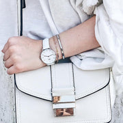  Shop Authentic Daniel Wellington Petite Bondi White Dial White Leather Strap Watch For Women - DW00100190 - Luxxuri