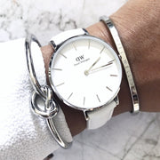  Shop Authentic Daniel Wellington Petite Bondi White Dial White Leather Strap Watch For Women - DW00100190 - Luxxuri