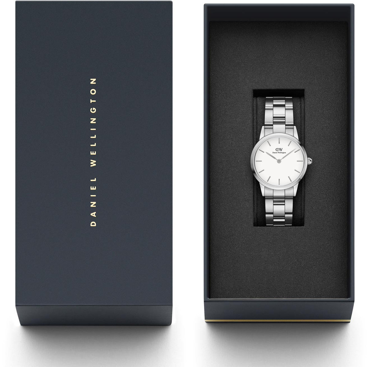  Shop Authentic Daniel Wellington Iconic Link White Dial Silver Steel Strap Watch For Women - DW00100207 - Luxxuri