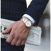  Shop Authentic Daniel Wellington Iconic Link White Dial Rose Gold Steel Strap Watch For Women - DW00100209 - Luxxuri