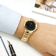  Shop Authentic Daniel Wellington Iconic Link Black Dial Rose Gold Steel Strap Watch for Women - DW00100210 - Luxxuri