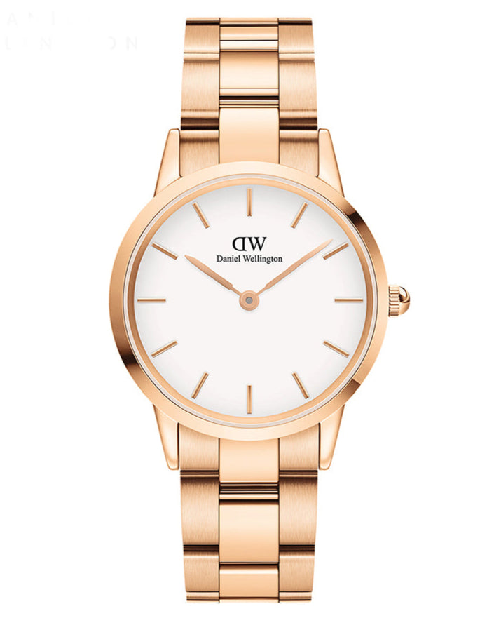  Shop Authentic Daniel Wellington Iconic Link White Dial Rose Gold Steel Strap Watch For Women - DW00100211 - Luxxuri