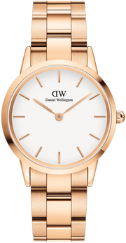  Shop Authentic Daniel Wellington Iconic Link White Dial Rose Gold Steel Strap Watch For Women - DW00100211 - Luxxuri