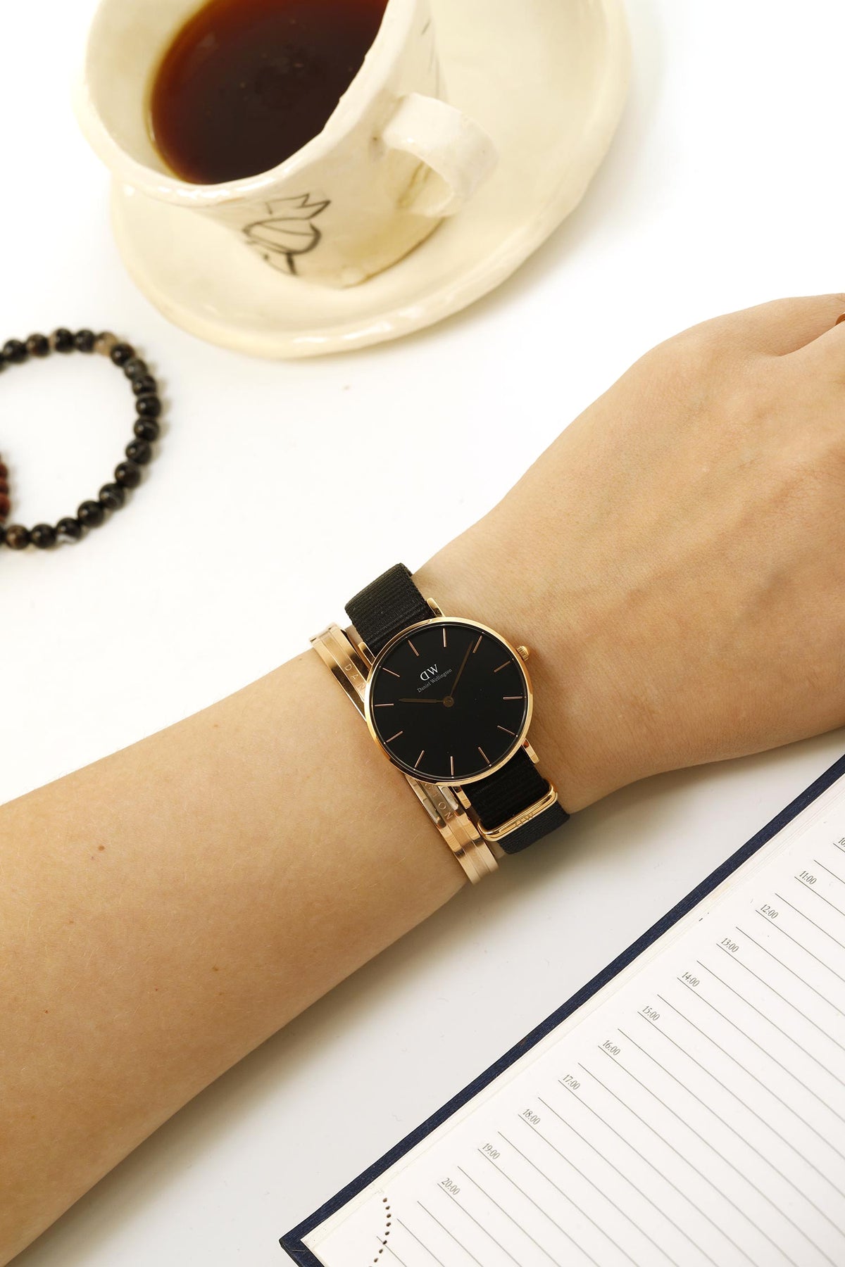  Shop Authentic Daniel Wellington Classic Petite Cornwall Black Dial Black NATO Strap Watch For Women - DW00100215 - Luxxuri