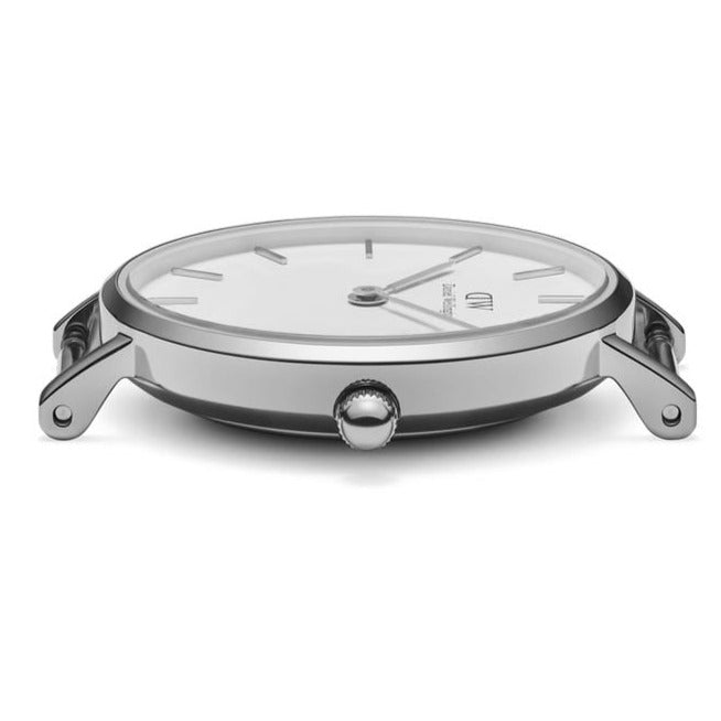  Shop Authentic Daniel Wellington Classic Petite York White Dial Brown Leather Strap Watch For Women - DW00100244 - Luxxuri