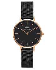  Shop Authentic Daniel Wellington Petite Ashfield Black Dial Black Mesh Strap Watch For Women - DW00100245 - Luxxuri
