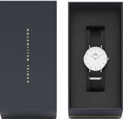  Shop Authentic Daniel Wellington Classic Petite Cornwall White Dial Black NATO Strap Watch For Women - DW00100254 - Luxxuri