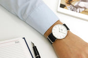  Shop Authentic Daniel Wellington Classic Cornwall White Dial Black Nylon Strap Watch For Men - DW00100258 - Luxxuri
