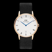  Shop Authentic Daniel Wellington Dapper Cornwall White Dial Black Nylon Strap Watch For Men - DW00100261 - Luxxuri