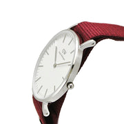  Shop Authentic Daniel Wellington Classic Roselyn White Dial Red NATO Strap Watch For Women - DW00100268 - Luxxuri