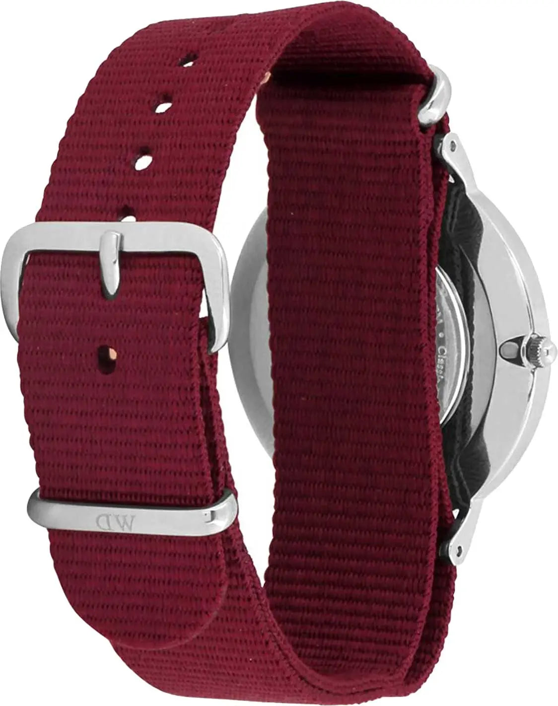  Shop Authentic Daniel Wellington Classic Roselyn Black Dial Maroon Nylon Strap Watch For Women - DW00100274 - Luxxuri