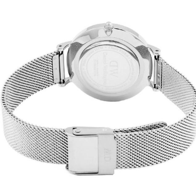  Shop Authentic Daniel Wellington Petite Sterling Quartz White Dial Silver Mesh Bracelet Watch For Men - DW00100306 - Luxxuri
