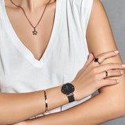  Shop Authentic Daniel Wellington Petite Ashfield Black Dial Black Mesh Strap Watch for Women - DW00100307 - Luxxuri