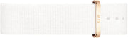  Shop Authentic Daniel Wellington Classic Dover White Dial White Nylon Strap Watch For Women - DW00100309 - Luxxuri