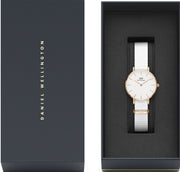  Shop Authentic Daniel Wellington Petite Dover Quartz White Dial White NATO Strap Watch For Women - DW001000313 - Luxxuri