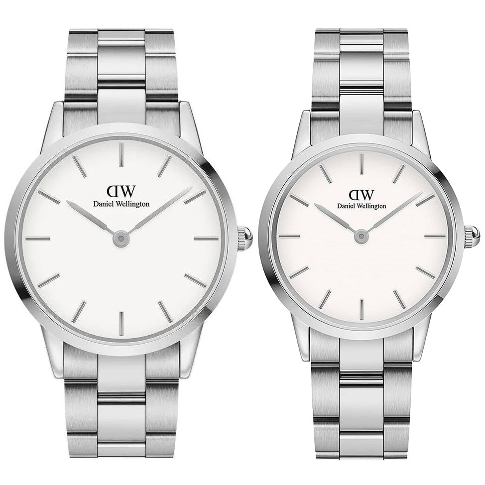  Shop Authentic Daniel Wellington Iconic Link White Dial Silver Steel Strap Watch For Women - DW00100207 - Luxxuri