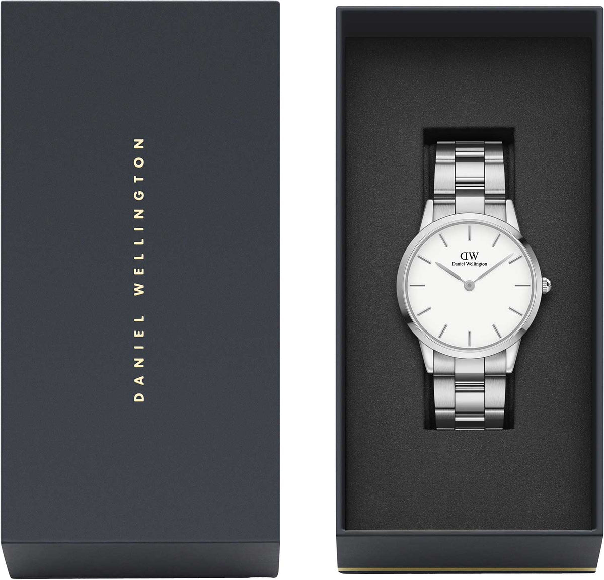  Shop Authentic Daniel Wellington Iconic White Dial Silver Steel Strap Watch For Men - DW00100341 - Luxxuri