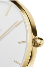  Shop Authentic Daniel Wellington Classic Petite White Dial Gold Mesh Bracelet Watch For Women - DW00100348 - Luxxuri