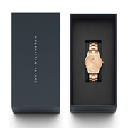 Shop Authentic Daniel Wellington Iconic Link Unitone Rose Gold Dial Rose Gold Steel Strap Watch For Women - DW00100401 - Luxxuri