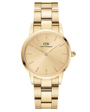  Shop Authentic Daniel Wellington Iconic Link Unitone Gold Dial Gold Steel Strap Watch For Women - DW00100403 - Luxxuri