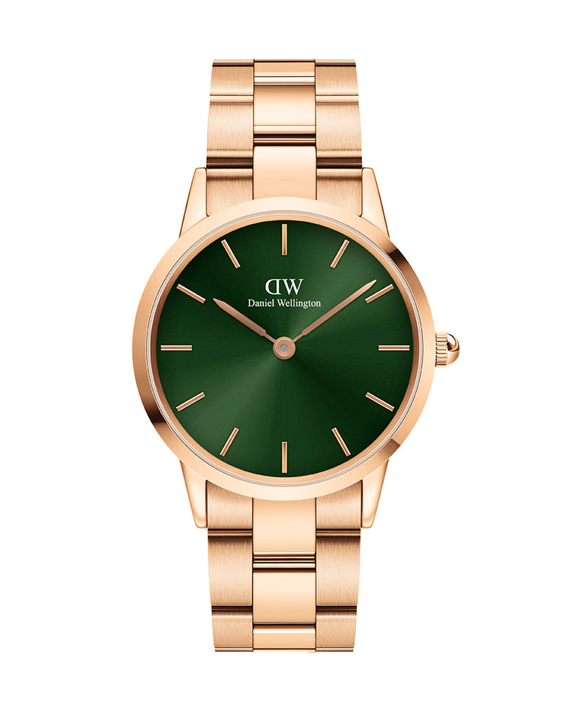  Shop Authentic Daniel Wellington Iconic Link Emerald Green Dial Rose Gold Steel Strap Watch For Women - DW00100419 - Luxxuri