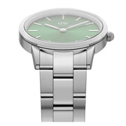 Daniel Wellington Iconic Link Emerald Green Dial Silver Steel Strap Watch For Men - DW00100427