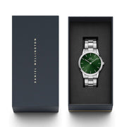  Shop Authentic Daniel Wellington Iconic Link Emerald Green Dial Silver Steel Strap Watch For Men - DW00100427 - Luxxuri