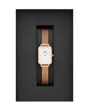  Shop Authentic Daniel Wellington Quadro Melrose White Dial Gold Mesh Strap Watch For Women - DW00100431 - Luxxuri