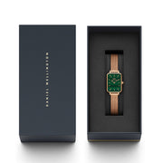  Shop Authentic Daniel Wellington Quadro Melrose Green Dial Rose Gold Mesh Strap Watch For Women - DW00100437 - Luxxuri