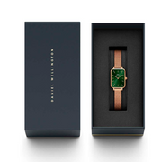  Shop Authentic Daniel Wellington Pressed Melrose Emerald Green Rose Gold Mesh Strap Watch For Women - DW00100445 - Luxxuri