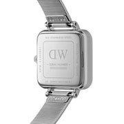 Daniel Wellington Quadro Studio Black Dial Silver Mesh Strap Watch For Women - DW00100522