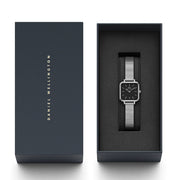  Shop Authentic Daniel Wellington Quadro Studio Black Dial Silver Mesh Strap Watch For Women - DW00100522 - Luxxuri
