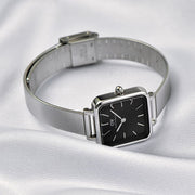 Shop Authentic Daniel Wellington Quadro Studio Black Dial Silver Mesh Strap Watch For Women - DW00100522 - Luxxuri