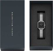  Shop Authentic Daniel Wellington Quadro Studio Black Dial Silver Mesh Strap Watch For Women - DW00100522 - Luxxuri