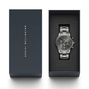  Shop Authentic Daniel Wellington Iconic Link Chronograph Grey Dial Grey Steel Strap Watch for Men - DW00100643 - Luxxuri