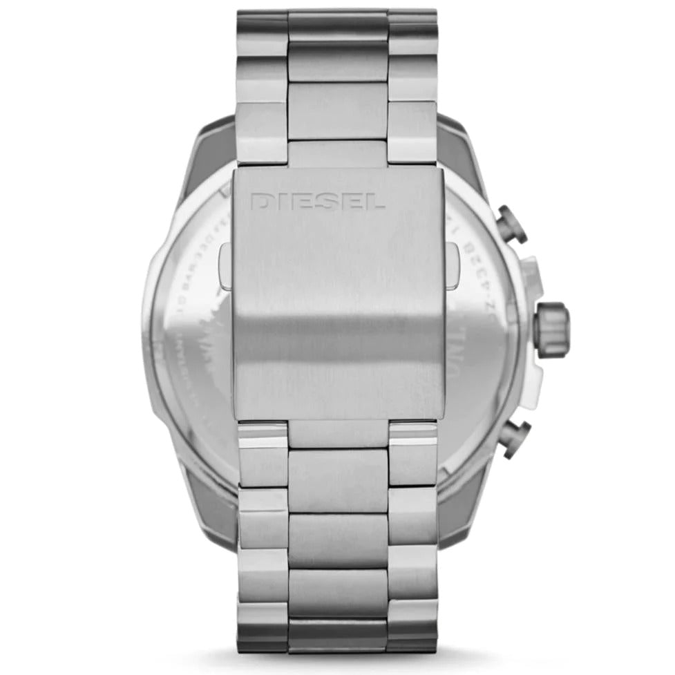  Shop Authentic Diesel Mega Chief Quartz Chronograph White Dial Steel Strap Watch For Men - DZ4328 - Luxxuri