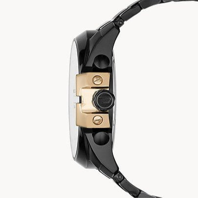  Shop Authentic Diesel Mega Chief Chronograph Black Dial Black Steel Strap Watch For Men - DZ4338 - Luxxuri