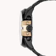  Shop Authentic Diesel Mega Chief Chronograph Black Dial Black Steel Strap Watch For Men - DZ4338 - Luxxuri