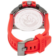  Shop Authentic Diesel Mega Chief Chronograph Black Dial Red Silicone Strap Watch For Men - DZ4427 - Luxxuri