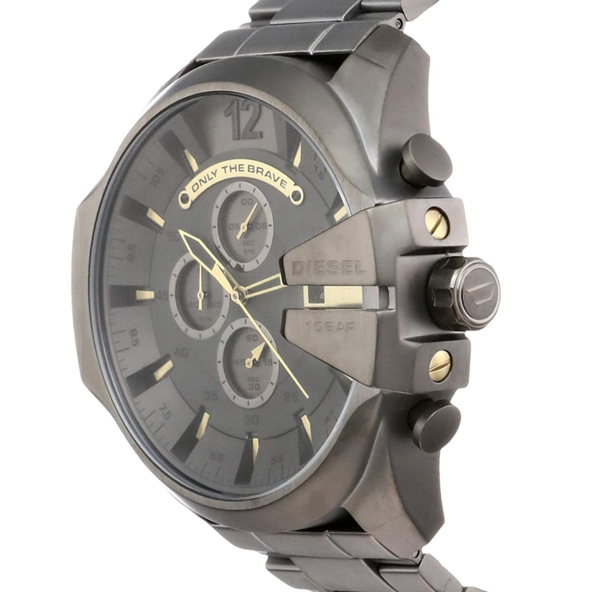  Shop Authentic Diesel Mega Chief Chronograph Grey Dial Grey Steel Strap Watch For Men - DZ4466 - Luxxuri