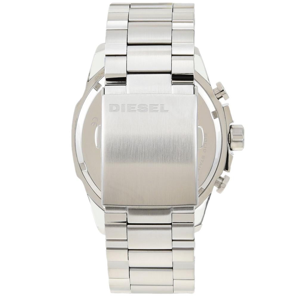  Shop Authentic Diesel Mega Chief Chronograph Silver Dial Silver Steel Strap Watch For Men - DZ4477 - Luxxuri