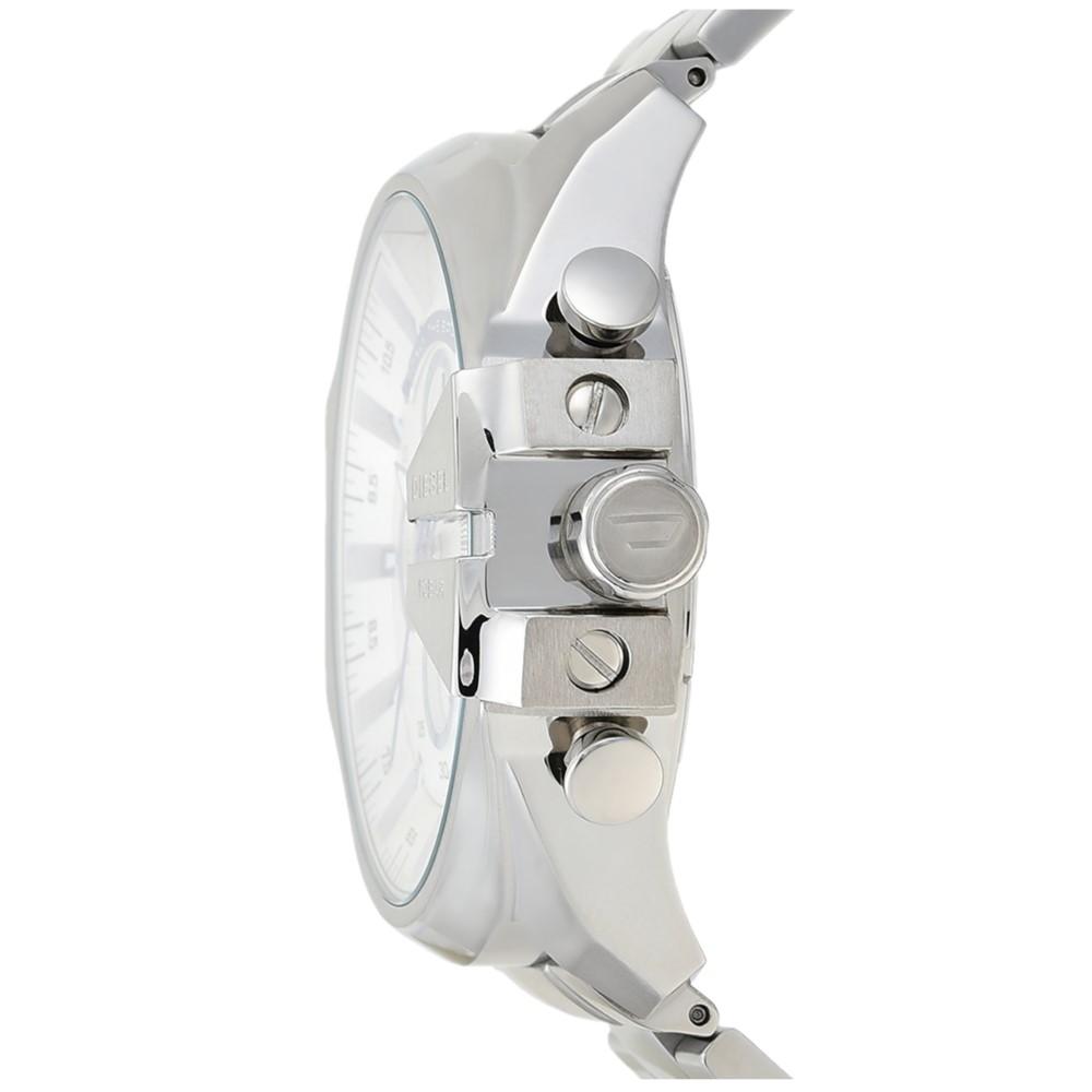  Shop Authentic Diesel Mega Chief Chronograph Silver Dial Silver Steel Strap Watch For Men - DZ4477 - Luxxuri