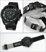  Shop Authentic Diesel Mega Chief Chronograph Black Dial Black Mesh Bracelet Watch For Men - DZ4514 - Luxxuri