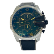  Shop Authentic Diesel Mega Chief Quartz Black Dial Grey Leather Strap Watch For Men - DZ4523 - Luxxuri