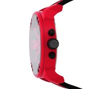  Shop Authentic Diesel Mega Chief Chronograph Black Dial Red Rubber Strap Watch For Men - DZ4526 - Luxxuri