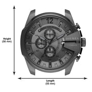  Shop Authentic Diesel Mega Chief Chronograph Black Dial Black Steel Strap Watch For Men - DZ4527 - Luxxuri