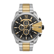  Shop Authentic Diesel Mega Chief Chronograph Black Dial Two Tone Steel Strap Watch For Men - DZ4581 - Luxxuri