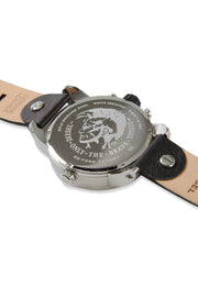  Shop Authentic Diesel Little Daddy Black Dial Black Leather Strap Watch For Men - DZ7256 - Luxxuri